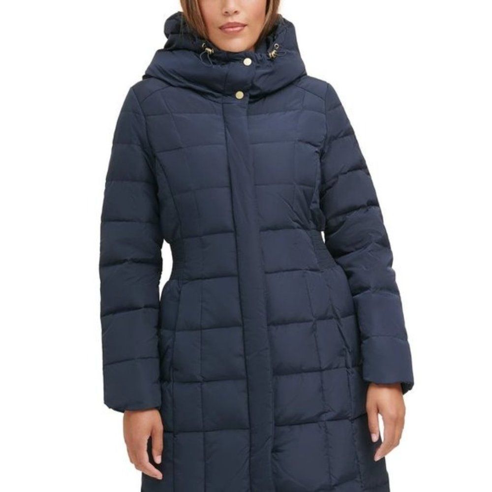 Box-Quilt Down Puffer Coat - Picture 3 of 8
